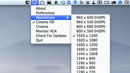Как установить максимальное разрешение на MacBook Pro Retina 2013